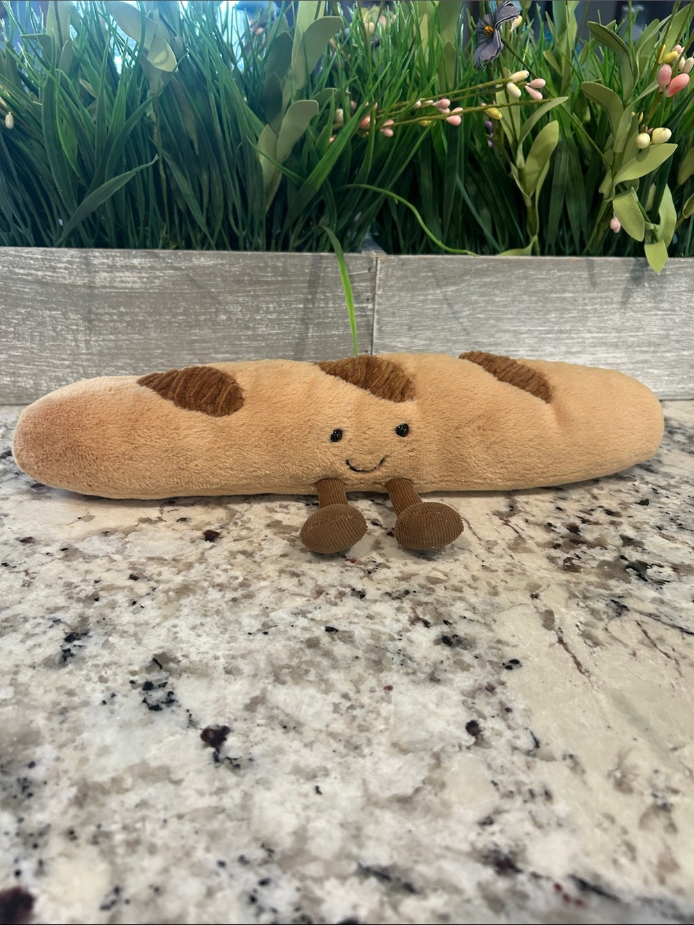 Jellycat Amuseables Baguette Toy with Smiling Face